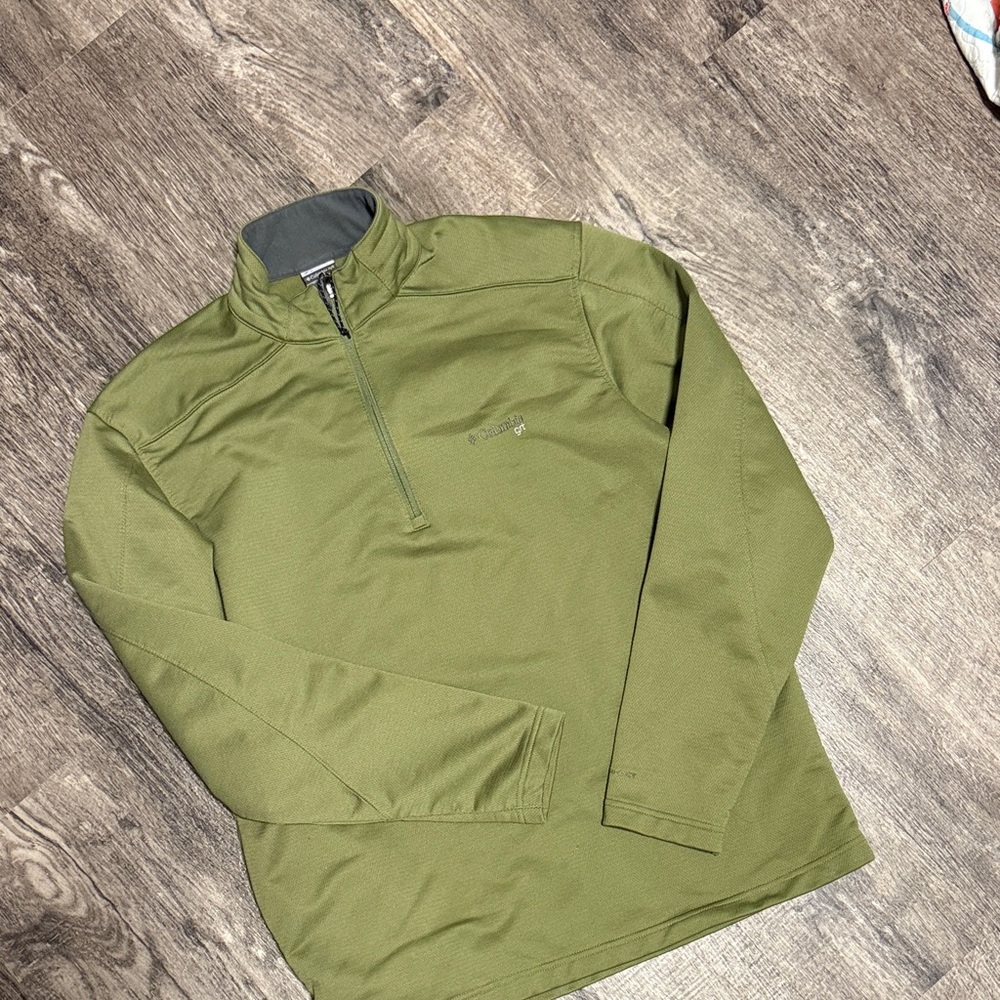 Columbia GRT Olive Green Quarter-Zip Men's Jacket